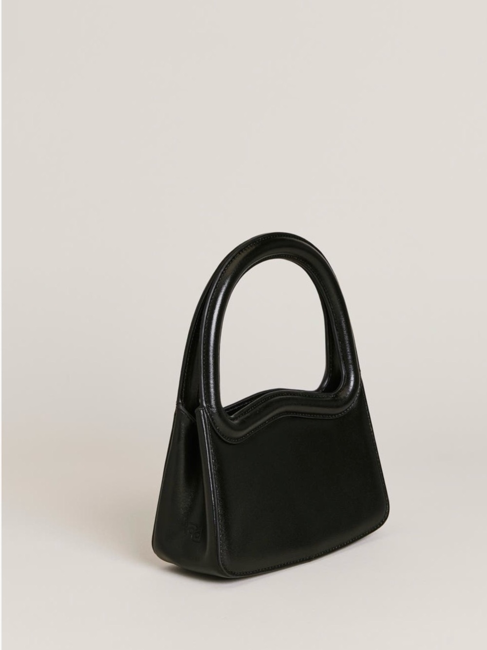 Reformation Black Structured Leather Mini Bag